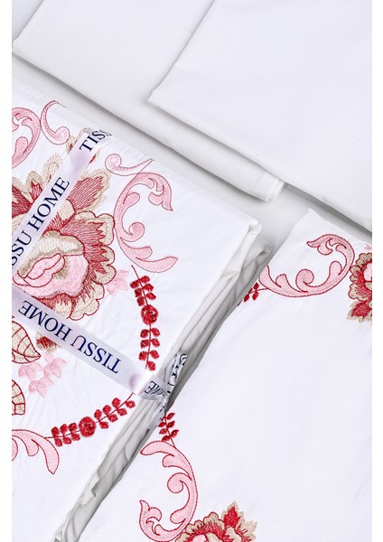 Alyans Nakışlı %100 Pamuk Nevresim Takımı