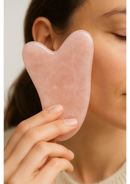 Pembe Kuvars Gua Sha Taşı