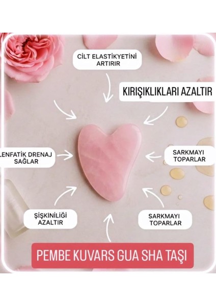 Pembe Kuvars Gua Sha Taşı modelleri