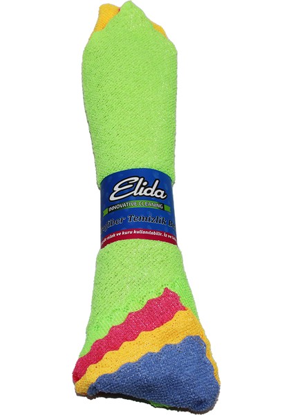 4 Parça Dürüm Yuvarlak Sarım Mikrofiber Temizlik Bezi (5314)