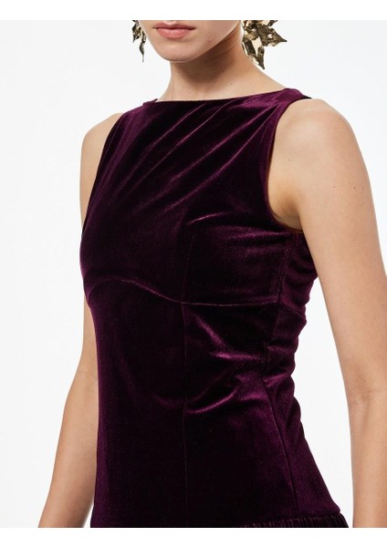 Bisiklet Yaka Kolsuz Rahat Kesim Pileli Mini Elbise (Aw 25) indirimleri