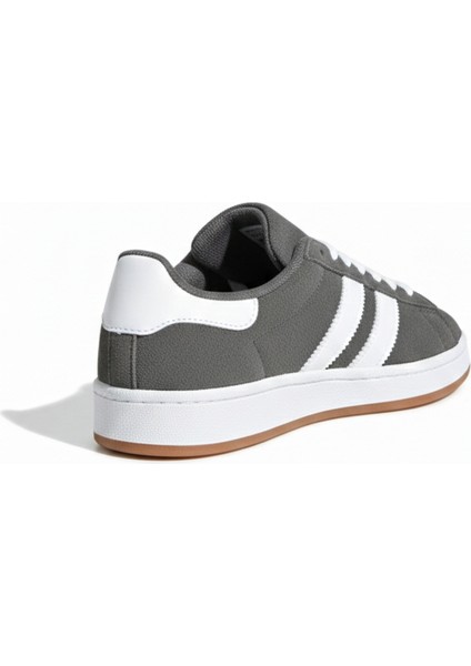 Iki Çizgili Füme Erkek Günlük Sneaker Ayakkabı, Kauçuk Taban, 3 cm Topuk, Standart Kalıp TARZ0235 fiyatları