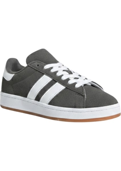 Iki Çizgili Füme Erkek Günlük Sneaker Ayakkabı, Kauçuk Taban, 3 cm Topuk, Standart Kalıp TARZ0235 modelleri