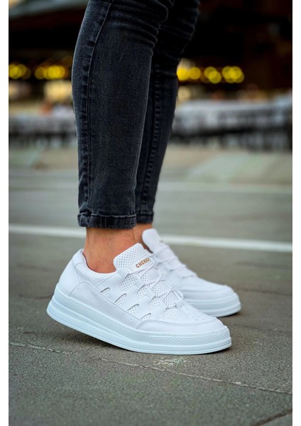 CH040 - Cbt C-Rey Beyaz Erkek Ayakkabı %100 Vegan Deri Düz Taban fiyatları