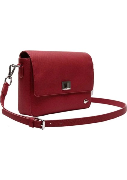 Daily Classic Coated Pique Canvas Clasp Shoulder Bag