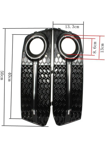 A4 B8 2009-2011 Için Parlak Siyah Araba Ön Sis Farı Fileli Izgara Kapağı (Yurt Dışından) fırsatları