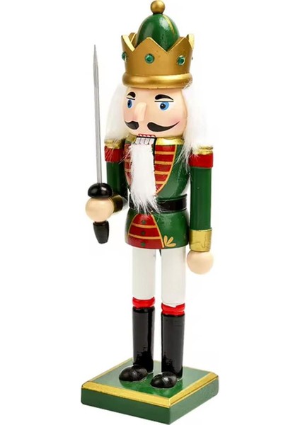 Yeşil Beyaz Fındıkkıran Kurşun Asker 25 Cm, Yılbaşı Dekor Süsü fiyatları