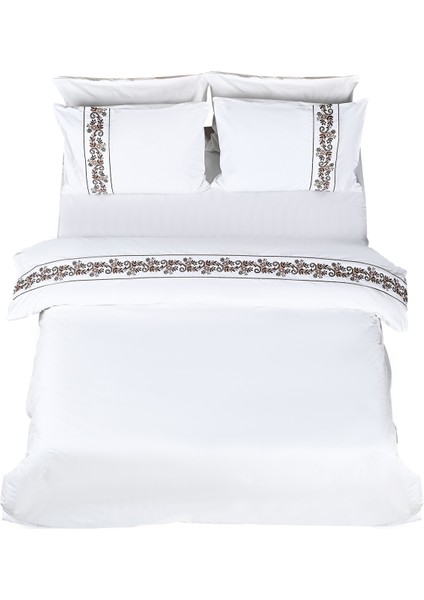 Almira Nakışlı %100 Pamuk Nevresim Takımı