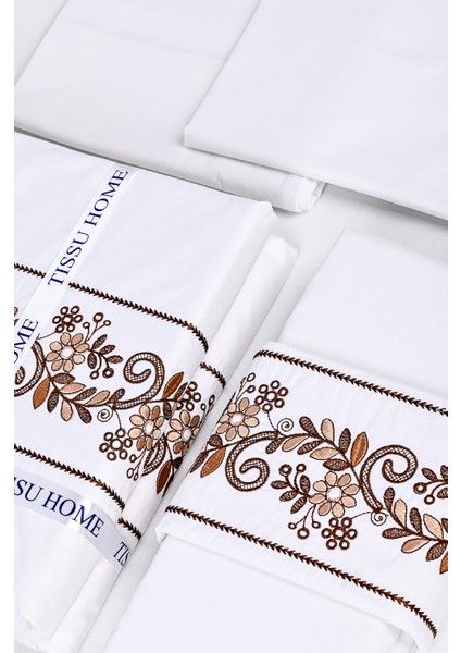 Almira Nakışlı %100 Pamuk Nevresim Takımı