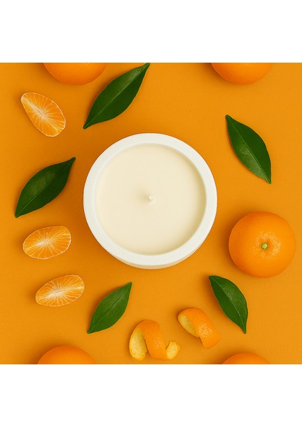 Bodrum Mandalinası Kokulu Beton Mum – %100 Soya Wax, El Yapımı, Doğal Vegan Mum fiyatları