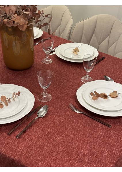 Keten Efektli Yılbaşı Masa Örtüsü fırsatları