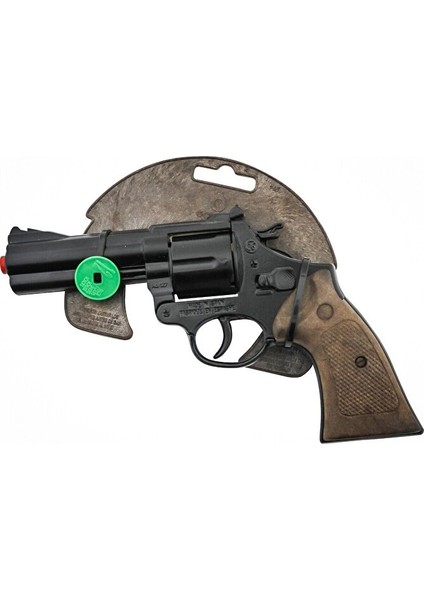 Polis Revolver 12' Li Siyah Oyuncak Metal Silah Kapsül Patlatan Revolver Tabanca