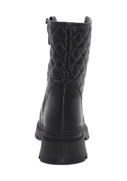 3085 Siyah Fermuarlı Bağcıklı Kadın Bot indirimleri