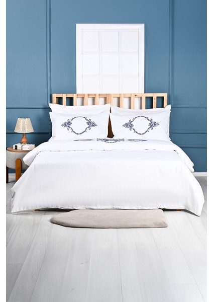 Alyans Nakışlı %100 Pamuk Nevresim Takımı fırsatları