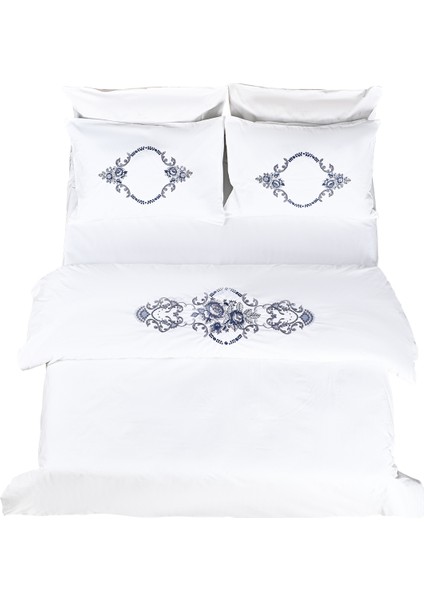 Alyans Nakışlı %100 Pamuk Nevresim Takımı