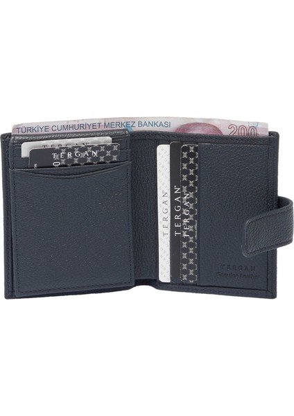 Lacivert Hakiki Deri Erkek Cüzdan - S1CE00001623-U6H