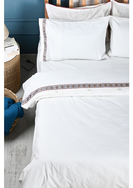 Topkapı %100 Pamuk Akfil Kumaş Nevresim Tk