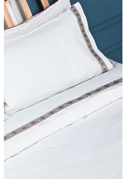 Topkapı %100 Pamuk Akfil Kumaş Nevresim Tk