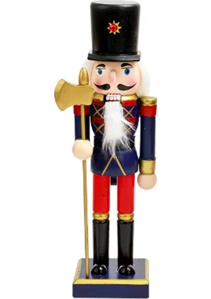 Yılbaşı Dekor Süsü Fındıkkıran Kurşun Asker Baltalı 25 cm Kırmızı Lacivert fiyatları