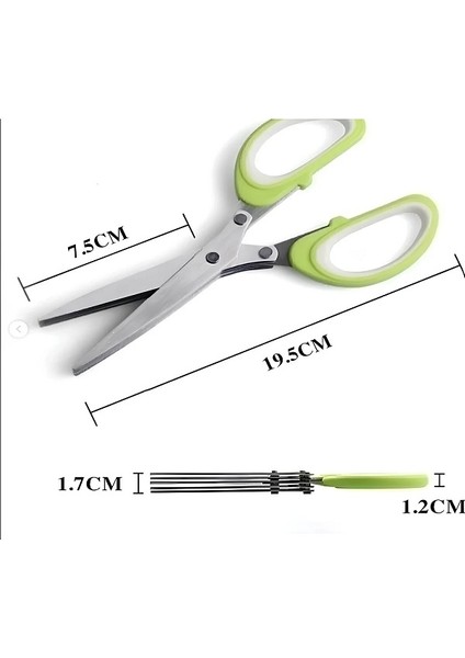 Sebze Doğrama Makası Çelik Mutfak 5 Bıçaklı Çoklu Yeşillik Doğrama Kesme Makası indirimleri