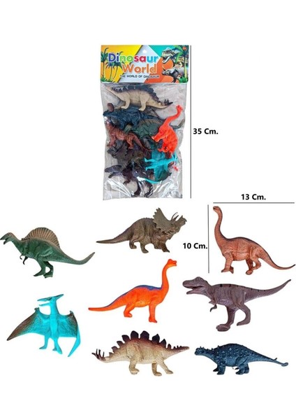 8'li Dinazor Figür Seti