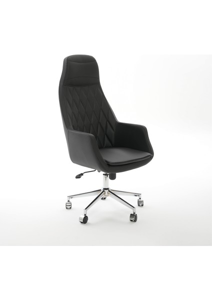 Krom Metal Lüx Yıldız Ayaklı | Ergonomik Deri Döşeme Spring Makam Koltuğu (Ayarlanabilir) fiyatları