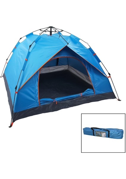 Mavi - Çift Astarlı Otomatik Kamp Çadır 200X200X135CM AC-6635 (5314)