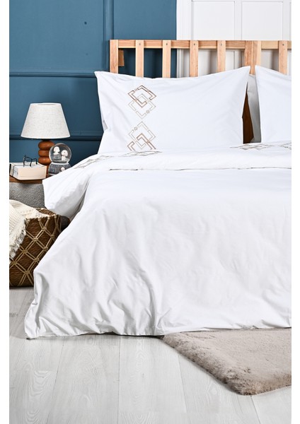 Destina Nakışlı %100 Pamuk Nevresim Takımı