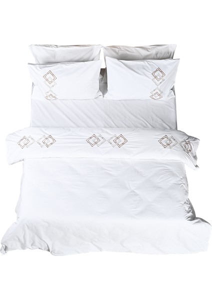 Destina Nakışlı %100 Pamuk Nevresim Takımı