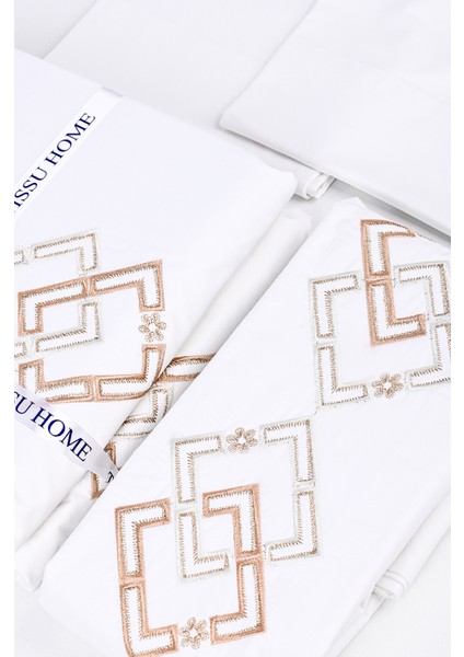 Destina Nakışlı %100 Pamuk Nevresim Takımı