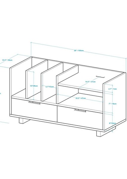 Masif Ağaç Pikap & Plak Depolama Sistemi 100CM fırsatları