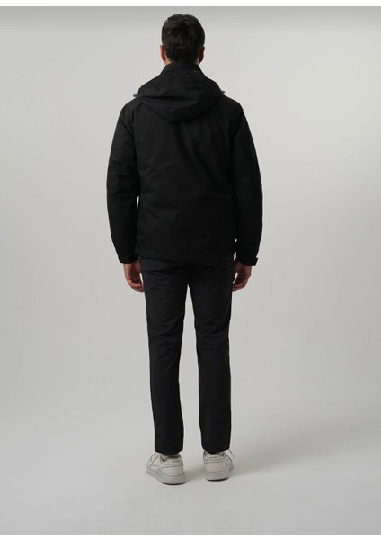 Erkek Su Itici Yağmurluk, Şişme Mont, Kalın Kaban Üçlü Set Üst Kalite Mont