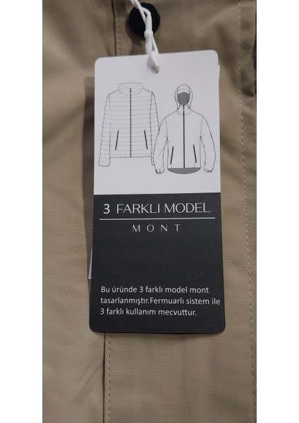 Erkek Su Itici Yağmurluk, Şişme Mont, Kalın Kaban Üçlü Set Üst Kalite Mont