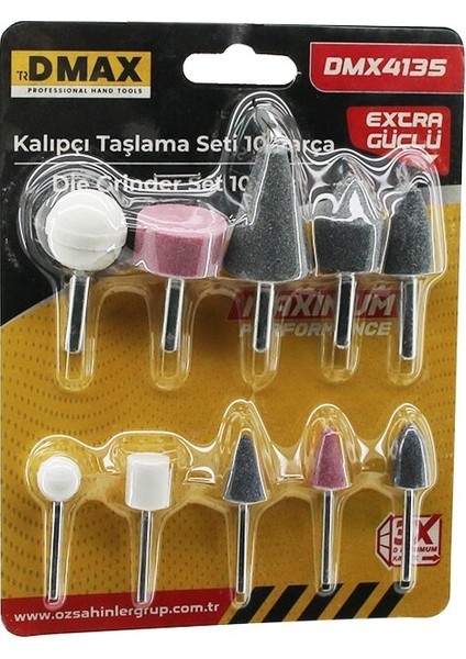 10 Pcs Kalıpcı Taşlama Seti Temizleme - Parlatma - Çapak Alma - Pas Sıyırma (5314)