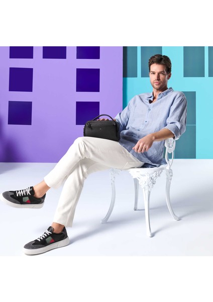 Siyah Hakiki Deri Erkek Portföy Çantası - S1PC00021510-A41