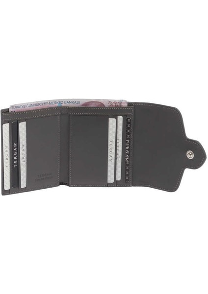 Gri Hakiki Deri Kadın Cüzdan - S1CB00005814-S32