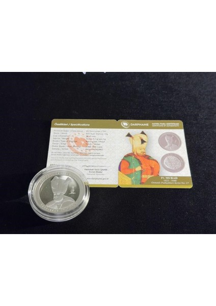 Iv. Murad – Osmanlı Padişahları Serisi No:17 Gümüş Hatıra Sikkesi (925 Ayar, Proof) indirimleri