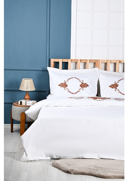 Alyans Nakışlı %100 Pamuk Nevresim Takımı modelleri