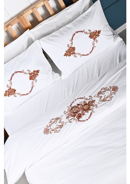 Alyans Nakışlı %100 Pamuk Nevresim Takımı fırsatları