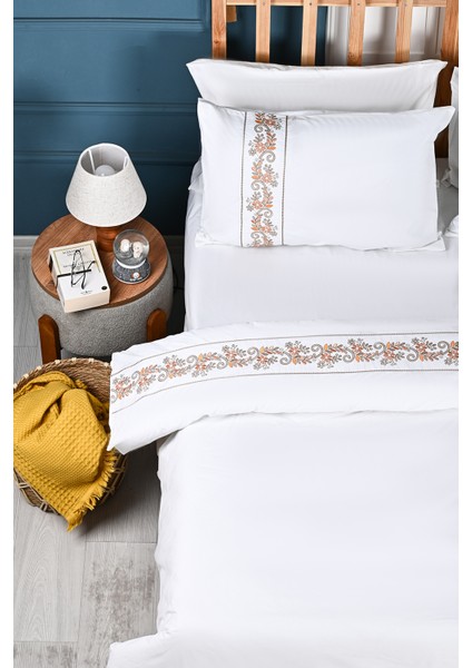 Almira Nakışlı %100 Pamuk Nevresim Takımı