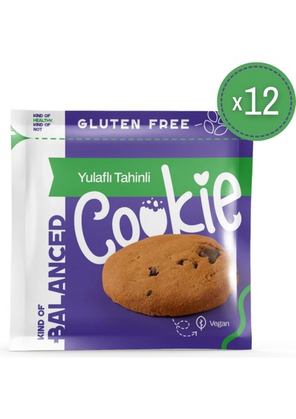 Glütensiz Yulaflı Tahinli Cookie 50 gr x 12 Adet