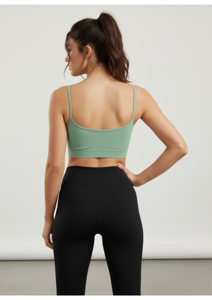 Kadın Pamuklu Ince Askılı Fitilli Çıkarılabilir Pedli Büstiyer