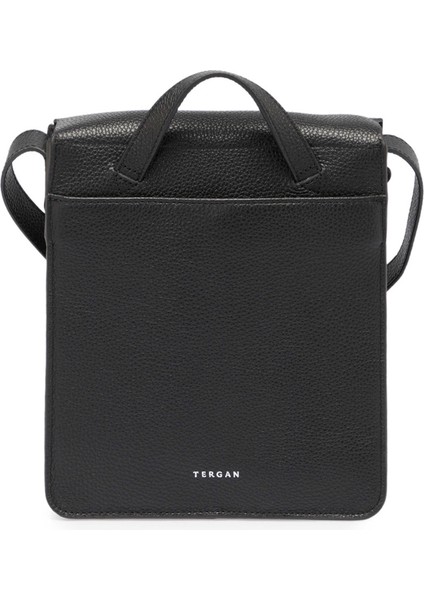 Siyah Hakiki Deri Erkek Çapraz Askılı Çanta - S1AC00021521-A41