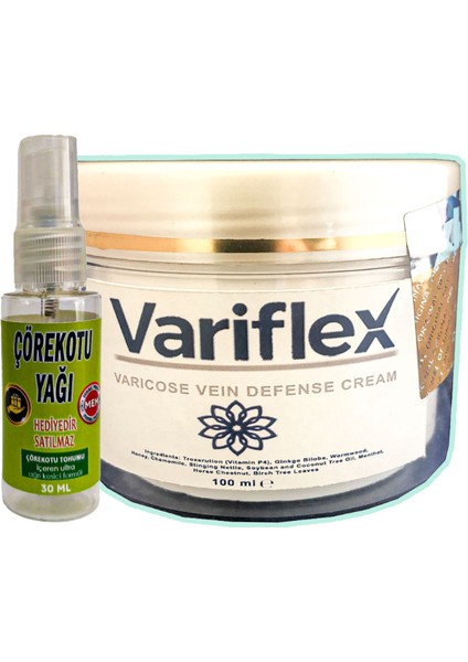Variflex Leg : Bakım Kremi 100 ml + Çörek Otu Yağı Yağı 30 ml