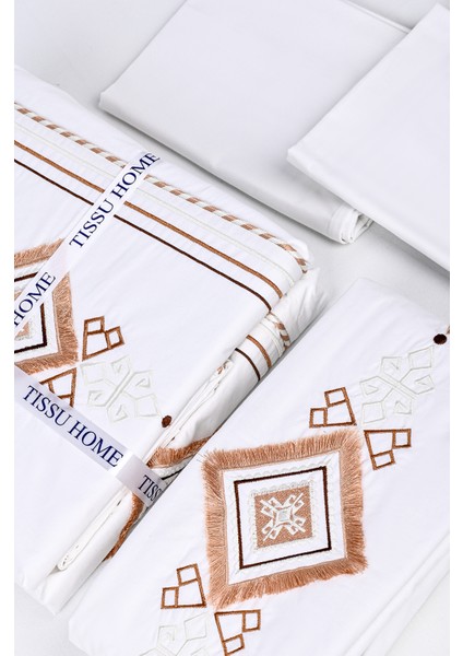 Aysima Nakışlı %100 Pamuk Nevresim Takımı