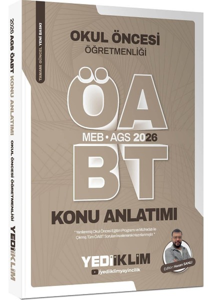 Yediiklim Meb Ags Öabt Okul Öncesi Öğretmenliği Konu Anlatımı Hasan Sanlı