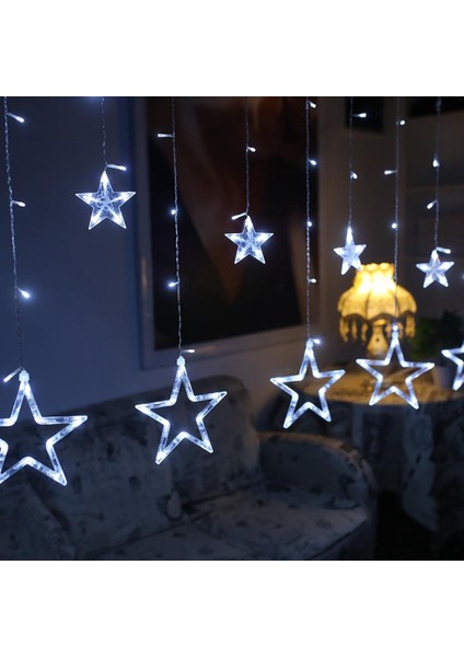 Iki Adet Asnorm 12'li Yıldız LED Zincir Beyaz Işık fiyatları