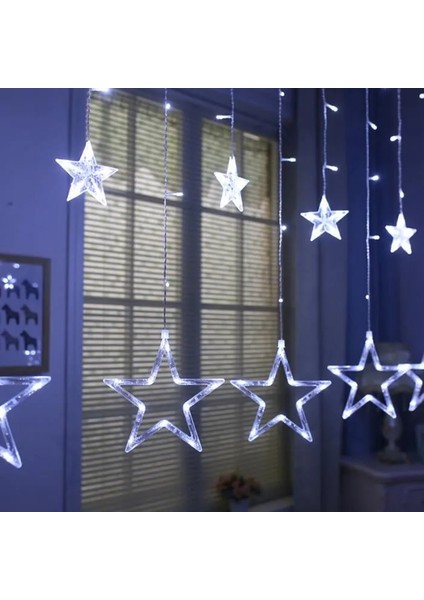 Iki Adet Asnorm 12'li Yıldız LED Zincir Beyaz Işık fırsatları