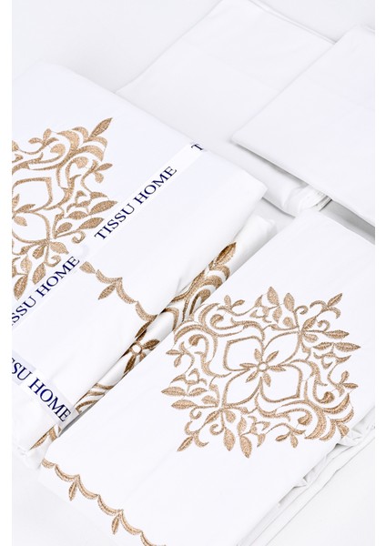 Flora Nakışlı %100 Pamuk Nevresim Takımı