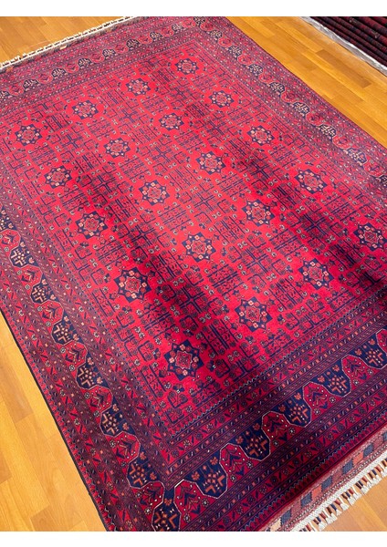 El Dokuma Afgan Halı Yıldız Desenli Ince Dokuma Bordo Renk 4 Metre Kare fiyatları